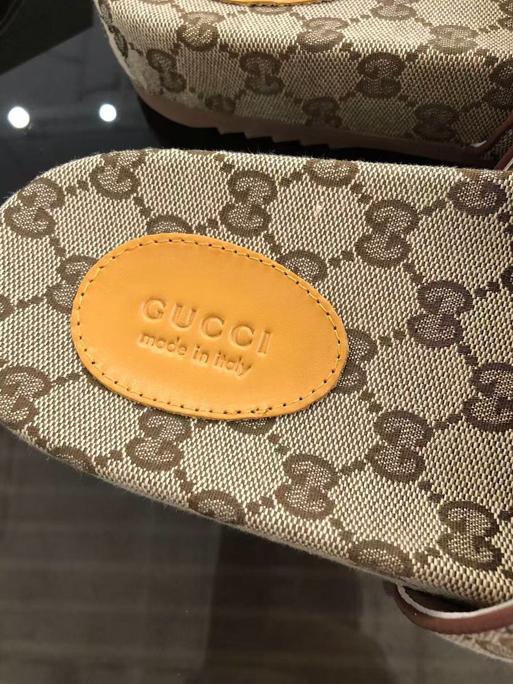 Gucci GG Slide Beige Canvas