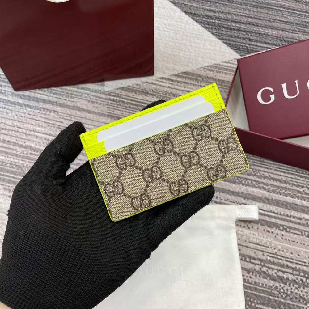 Gucci Bi-color GG card case 768248 11*7cm