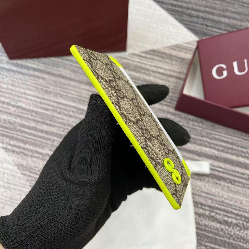 Gucci Bi-color GG card case 768248 11*7cm