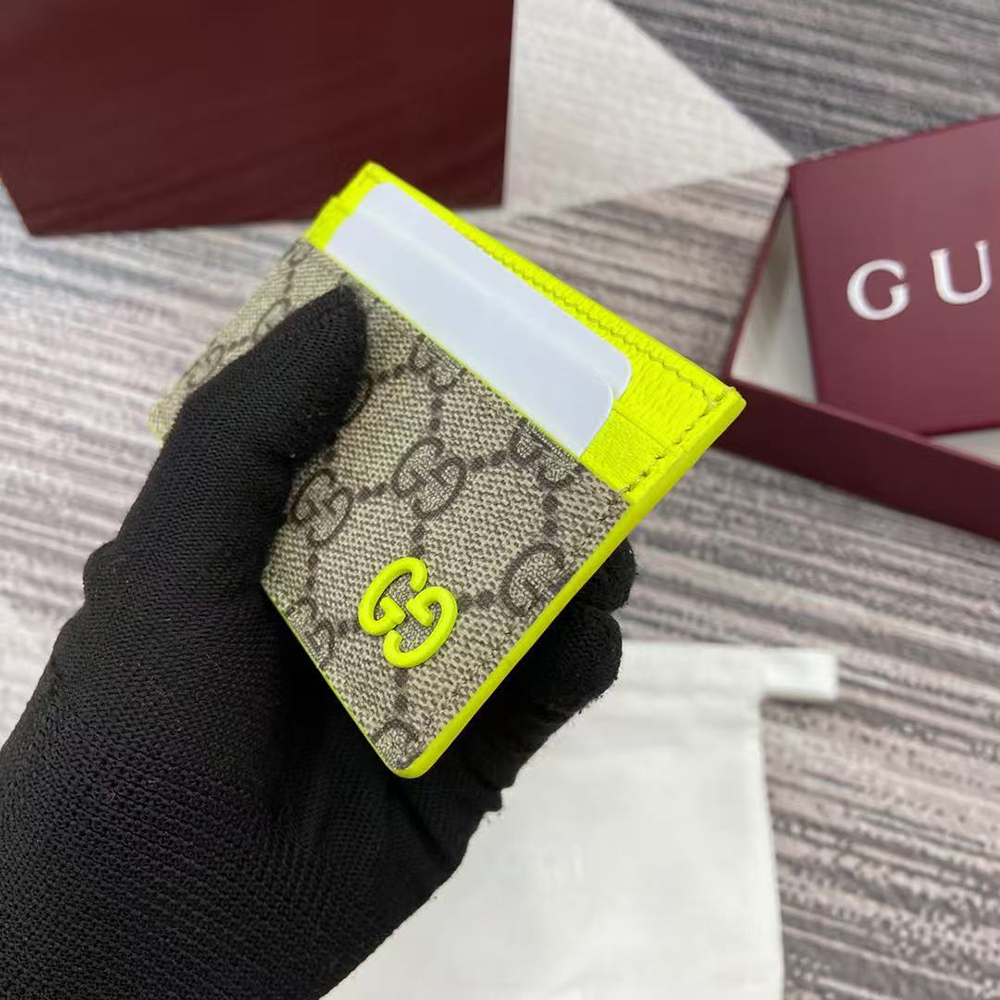 Gucci Bi-color GG card case 768248 11*7cm