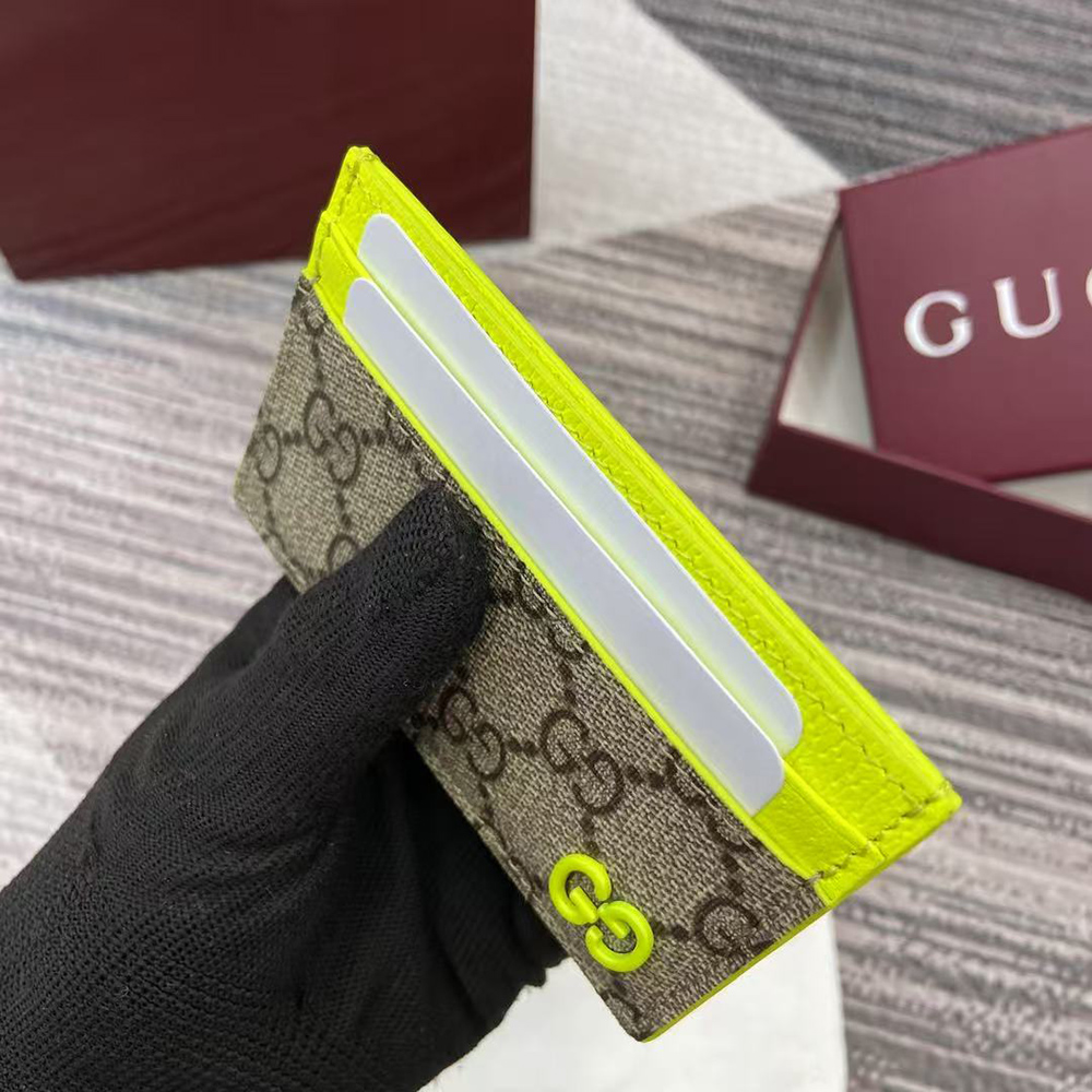Gucci Bi-color GG card case 768248 11*7cm