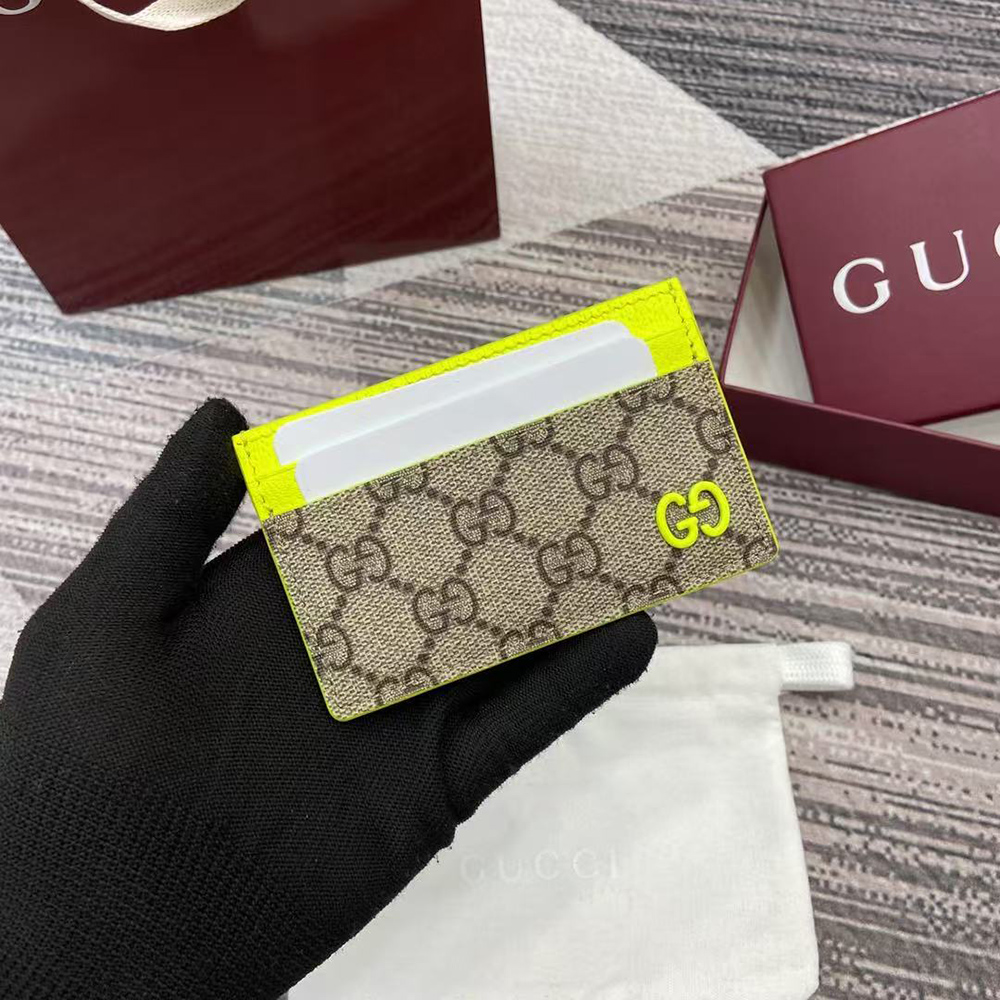 Gucci Bi-color GG card case 768248 11*7cm