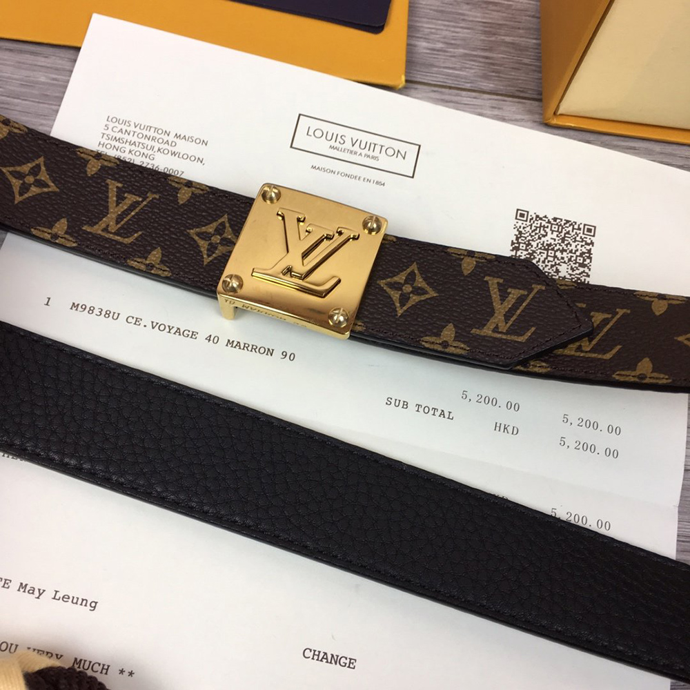Louis Vuitton Reversible Belts M0066 30mm