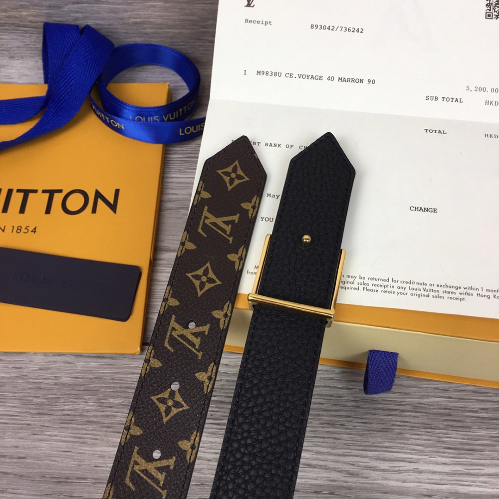 Louis Vuitton Reversible Belts M0066 30mm