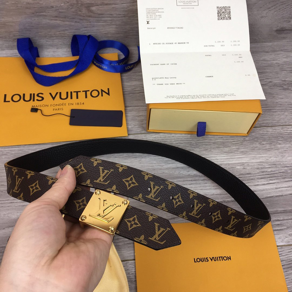 Louis Vuitton Reversible Belts M0066 30mm