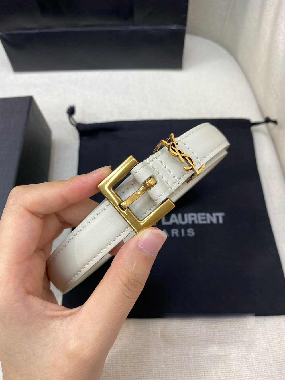 Saint Laurent Cassandre thin belts 554465 20mm
