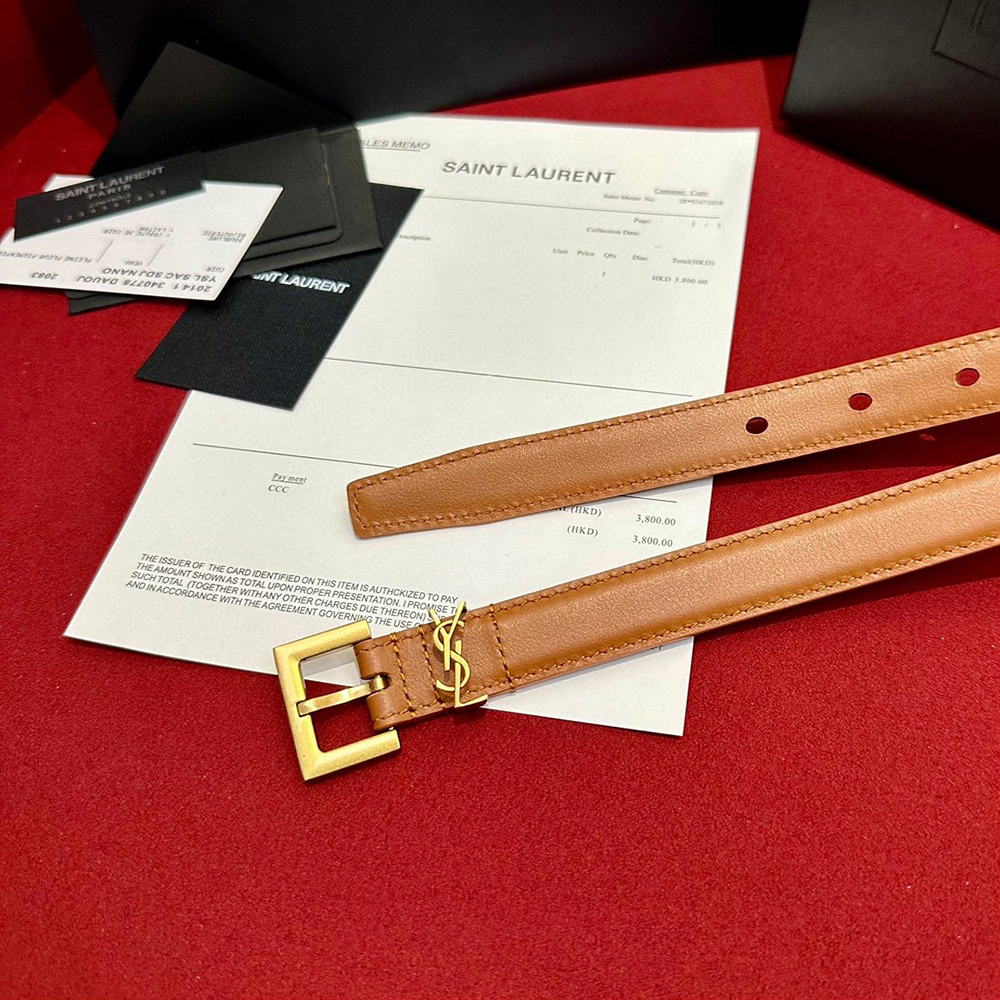 Saint Laurent Cassandre thin belts 554465 20mm