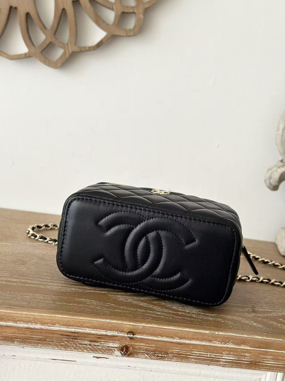 Chanel Vanity Case Bags Black AP2199 17*9.5*8cm