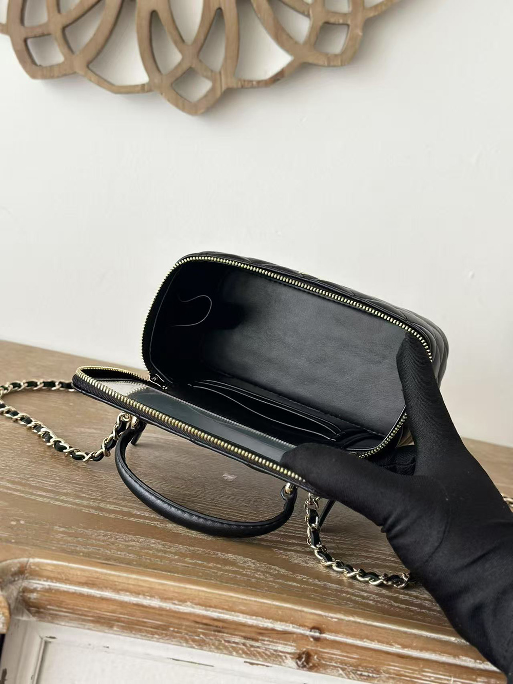 Chanel Vanity Case Bags Black AP2199 17*9.5*8cm