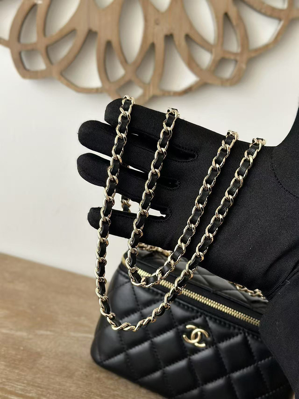 Chanel Vanity Case Bags Black AP2199 17*9.5*8cm