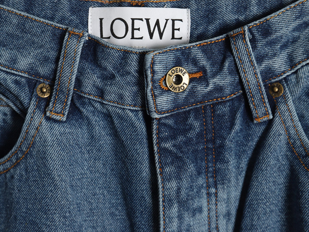 Loewe Anagram denim embroidered jeans