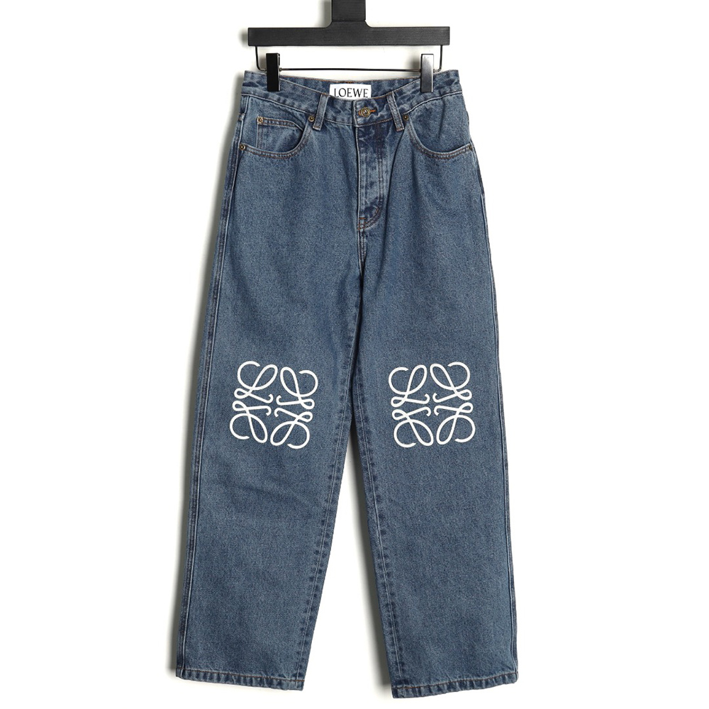 Loewe Anagram denim embroidered jeans