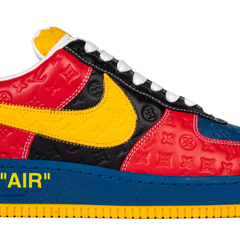 Louis Vuitton & Nike Air Force 1 Virgil Abloh 'Yellow Blue Red'