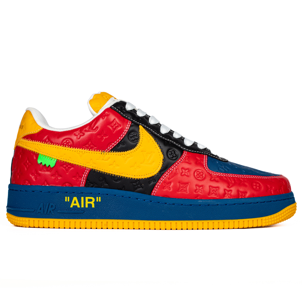 Louis Vuitton & Nike Air Force 1 Virgil Abloh 'Yellow Blue Red'