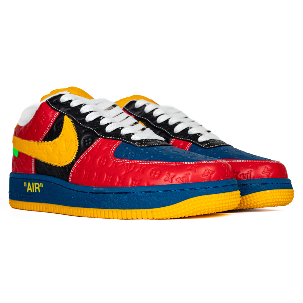 Louis Vuitton & Nike Air Force 1 Virgil Abloh 'Yellow Blue Red'