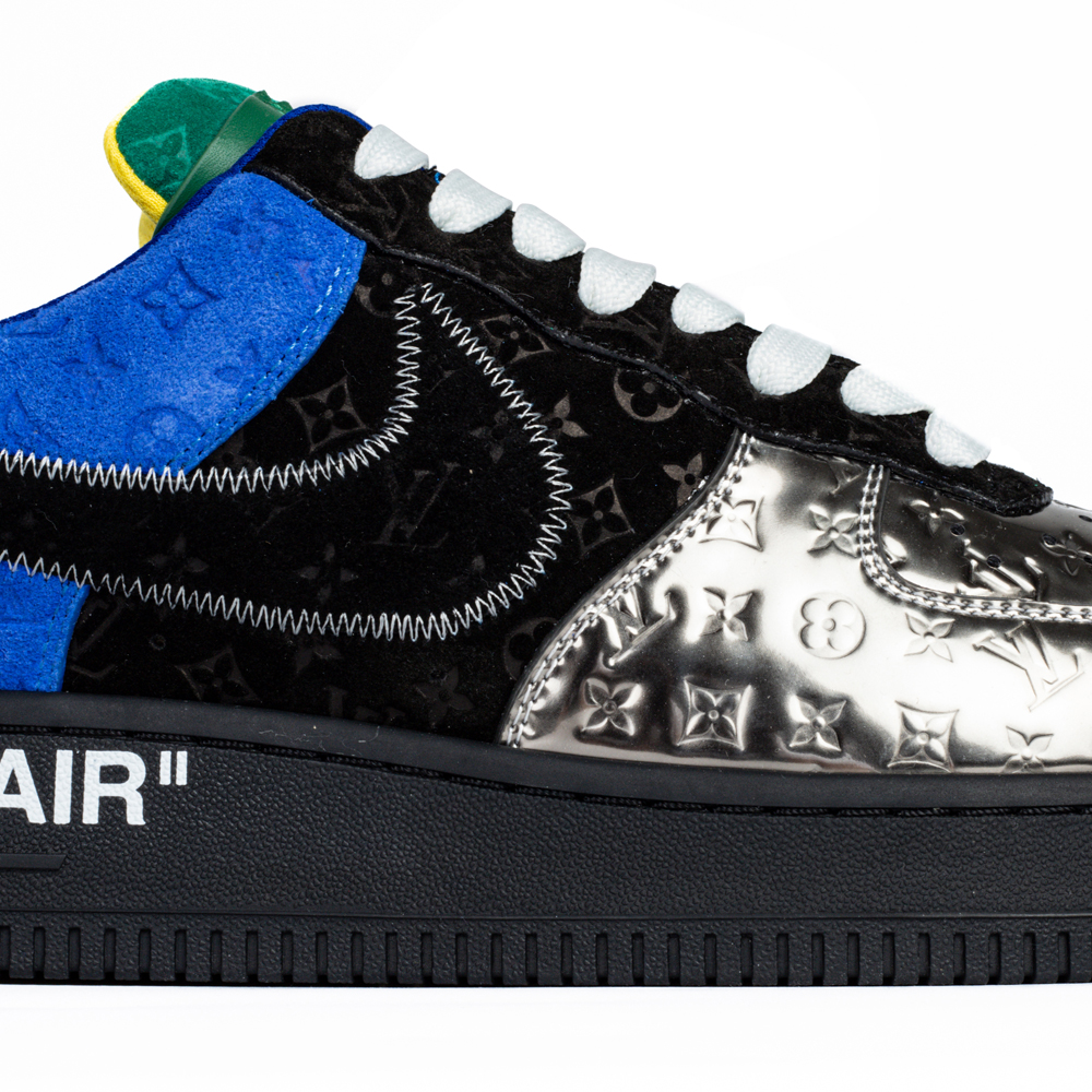 Louis Vuitton & Nike Air Force 1 Virgil Abloh 'Metallic Silver'