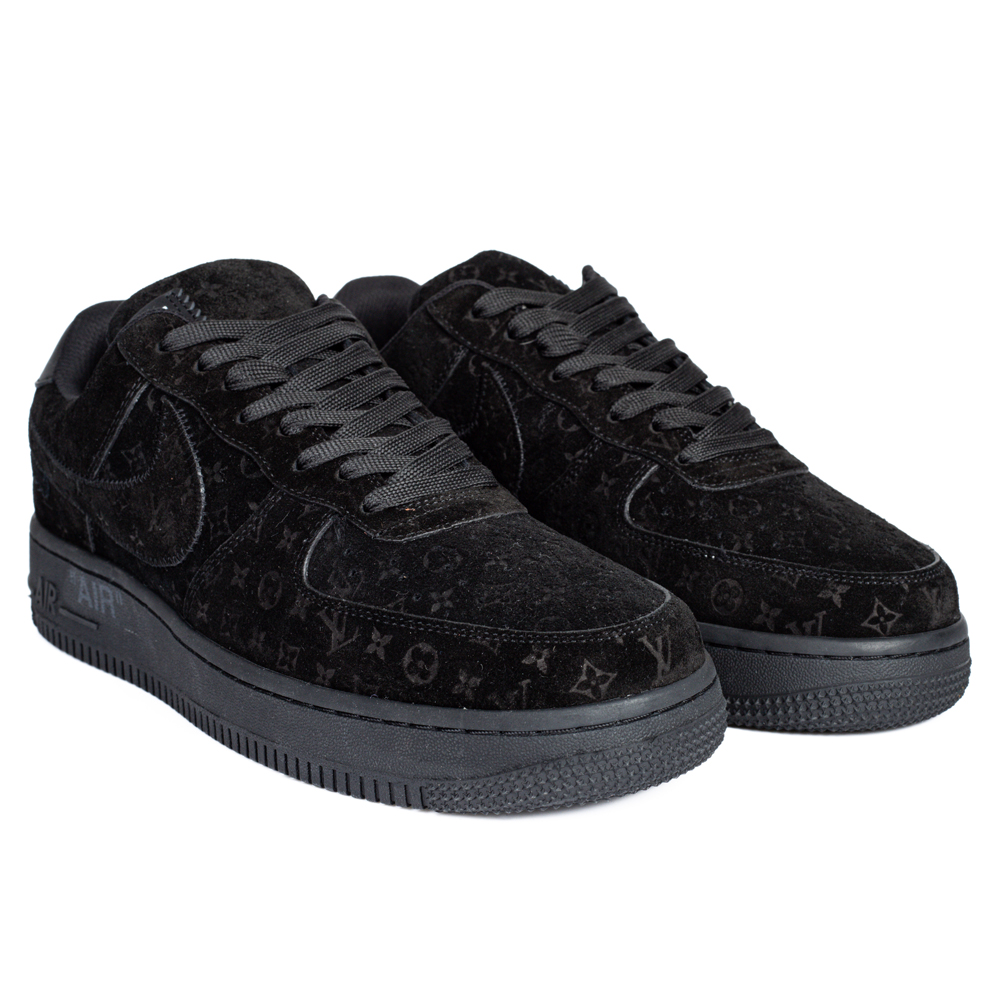 Louis Vuitton & Nike Air Force 1 Virgil Abloh 'Triple Black'