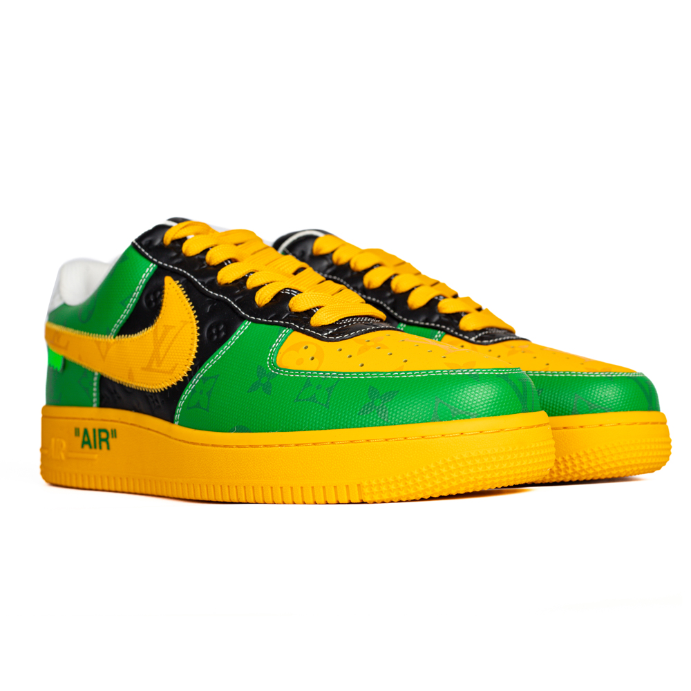 Louis Vuitton & Nike Air Force 1 Virgil Abloh 'Yellow Green '