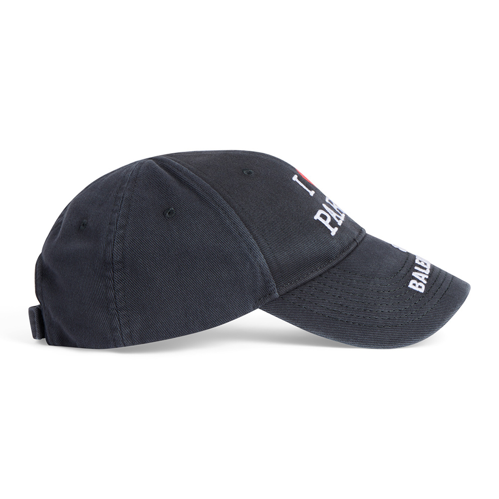 Balenciaga I Love Paris & Balenciaga Cap in Black B21002
