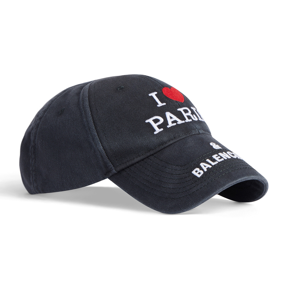 Balenciaga I Love Paris & Balenciaga Cap in Black B21002