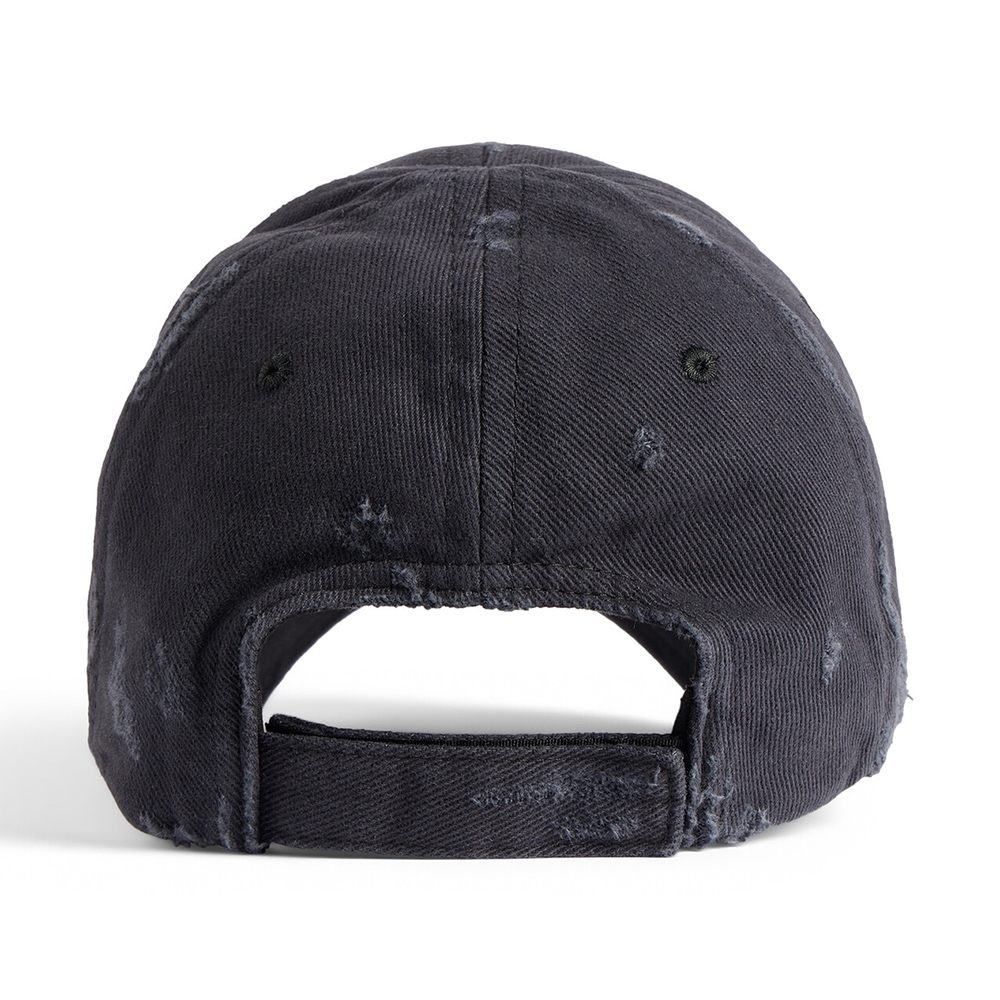 Balenciaga Laurel Classic Cap in Faded Black/red B21041