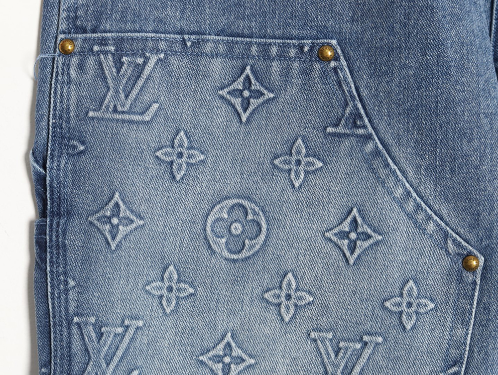 Louis Vuitton embossed monogram cargo jeans