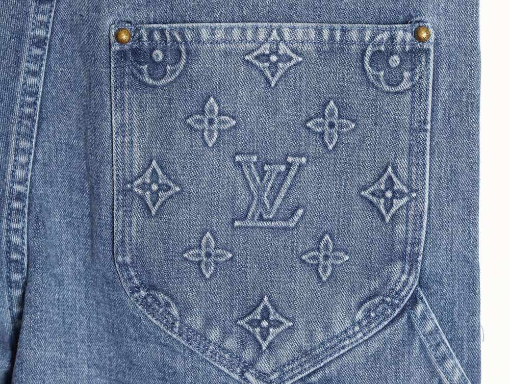 Louis Vuitton embossed monogram cargo jeans