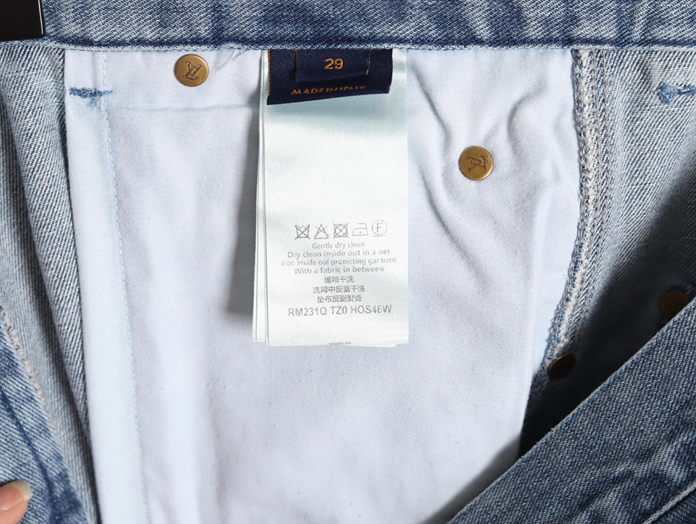 Louis Vuitton embossed monogram cargo jeans