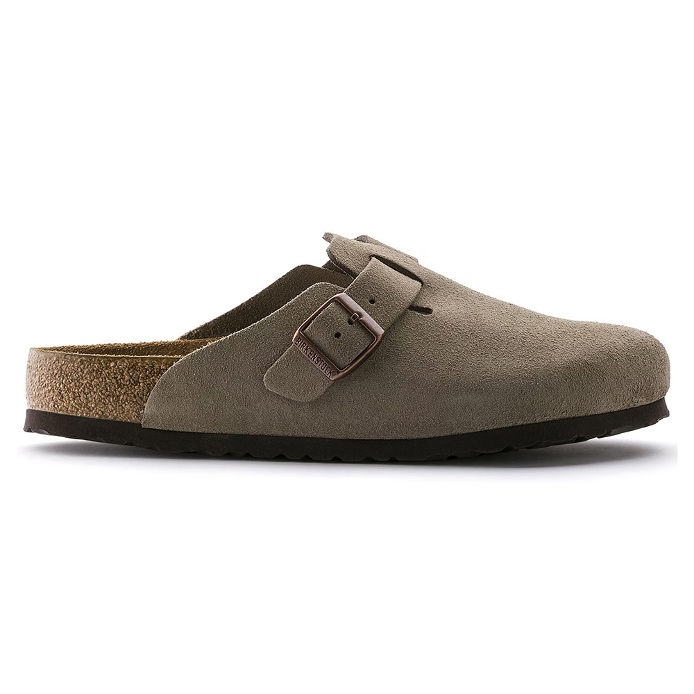 Birkenstock Boston Soft Footbed Suede Leather 'Taupe'