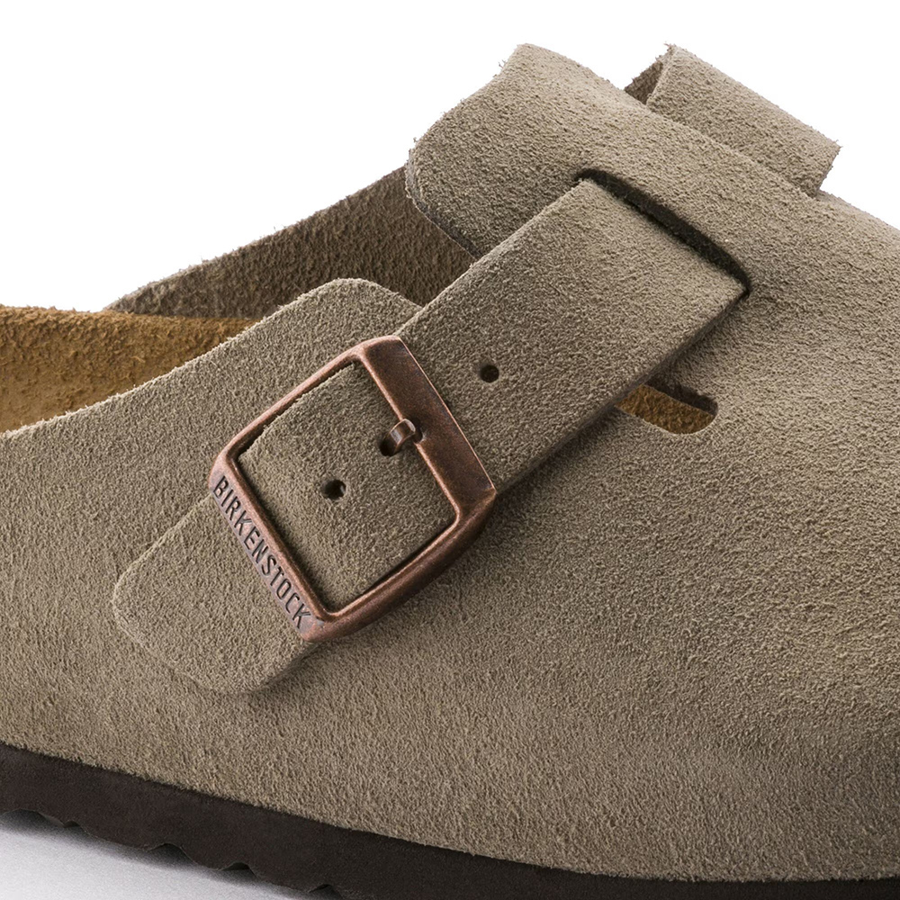 Birkenstock Boston Soft Footbed Suede Leather 'Taupe'
