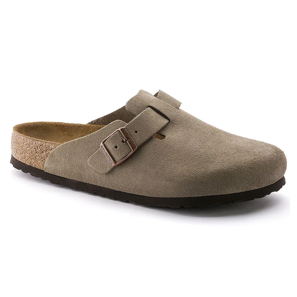 Birkenstock Boston Soft Footbed Suede Leather 'Taupe'