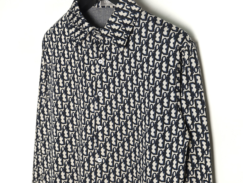 Dior monogram full print jacquard long sleeve shirt