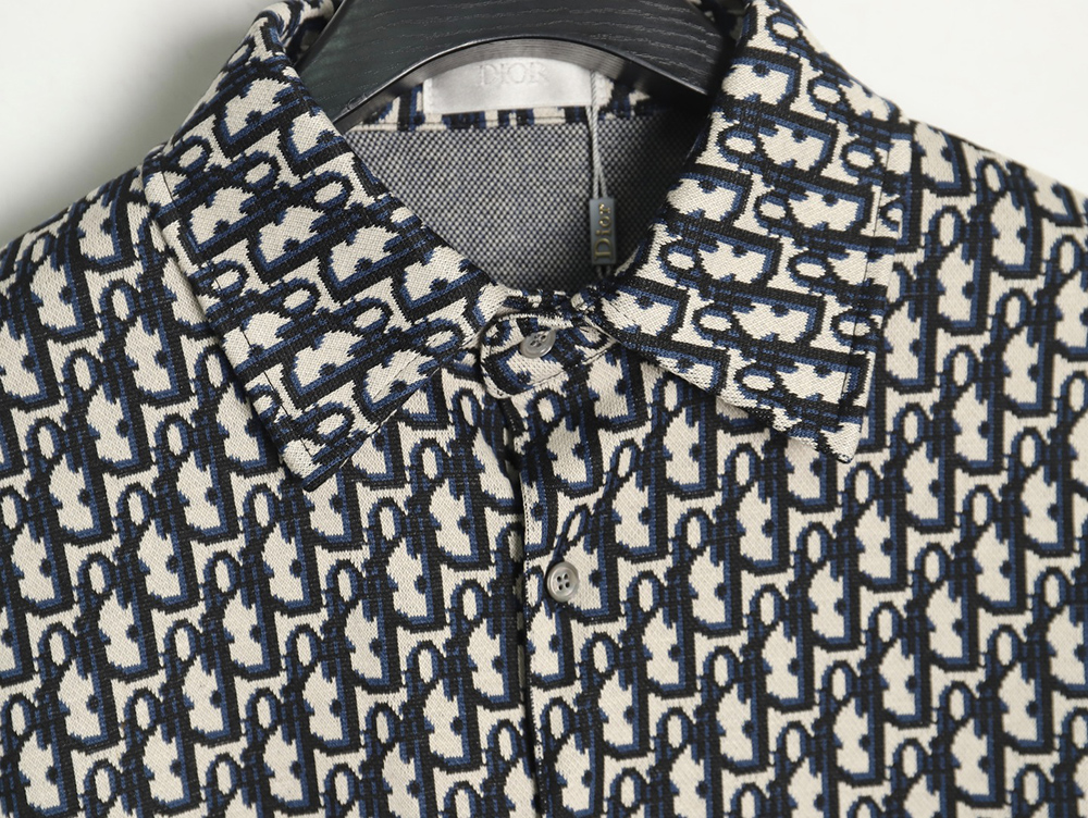 Dior monogram full print jacquard long sleeve shirt