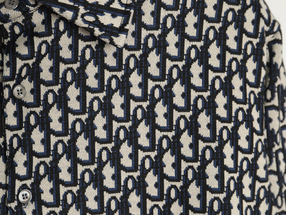 Dior monogram full print jacquard long sleeve shirt