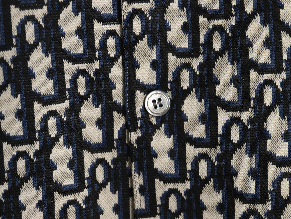 Dior monogram full print jacquard long sleeve shirt