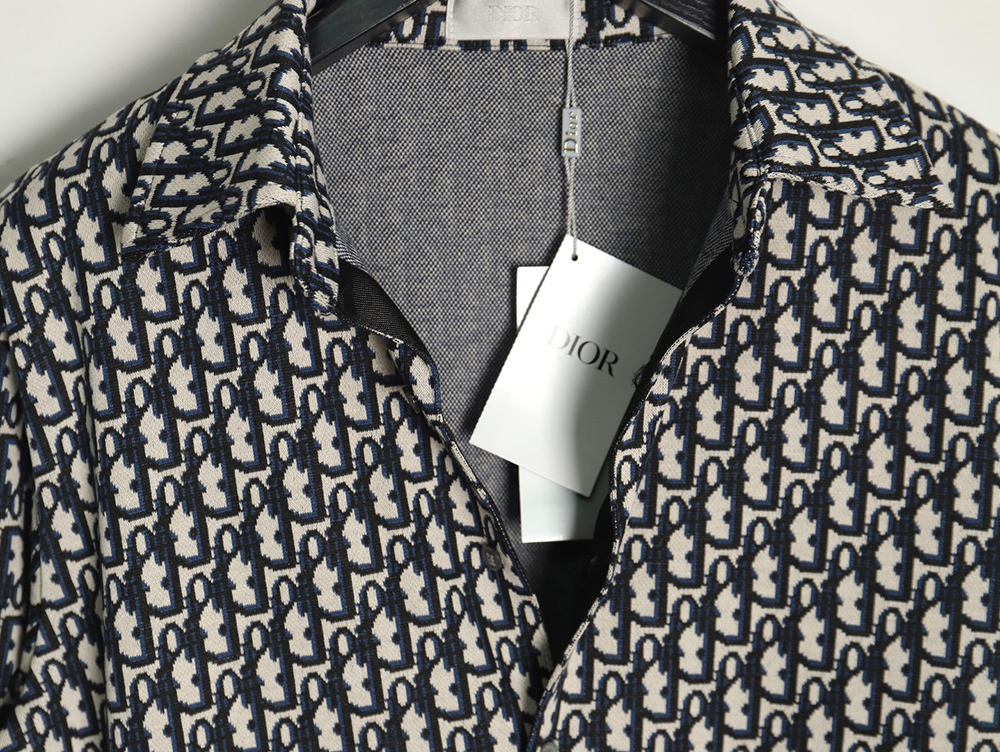 Dior monogram full print jacquard long sleeve shirt