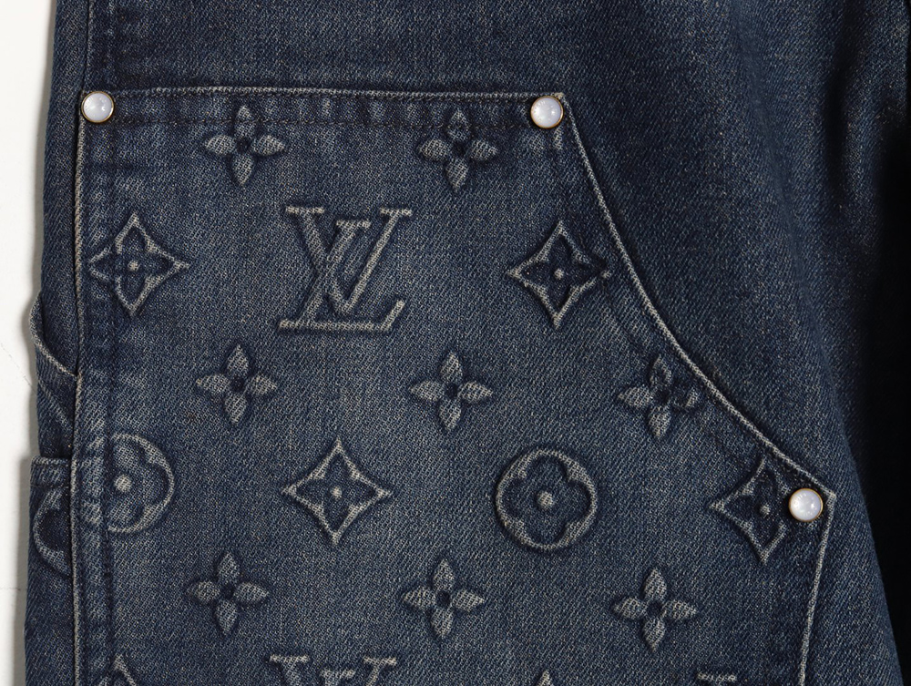 Louis Vuitton embossed monogram cargo jeans TSK1