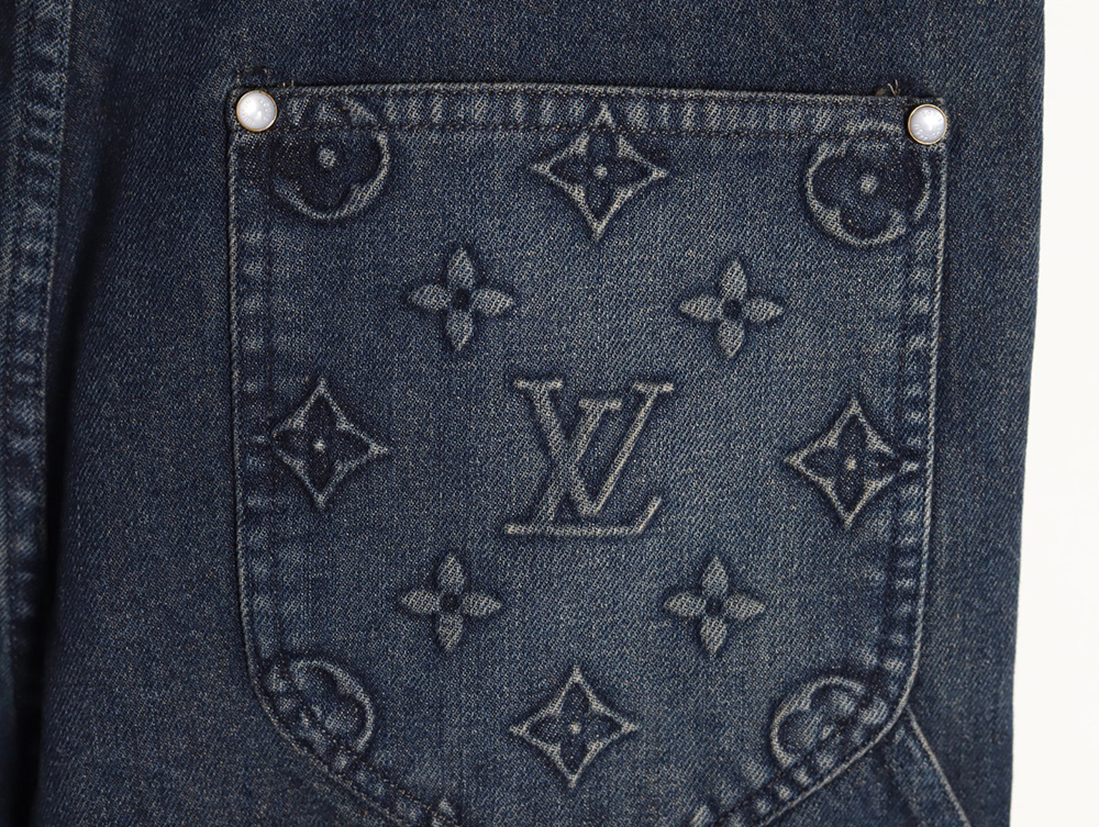 Louis Vuitton embossed monogram cargo jeans TSK1