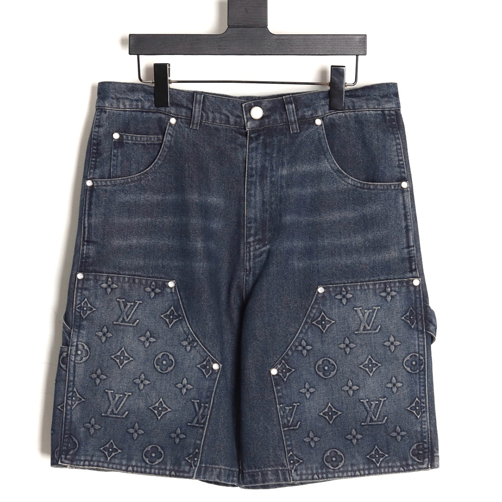 Louis Vuitton embossed monogram cargo jeans TSK1