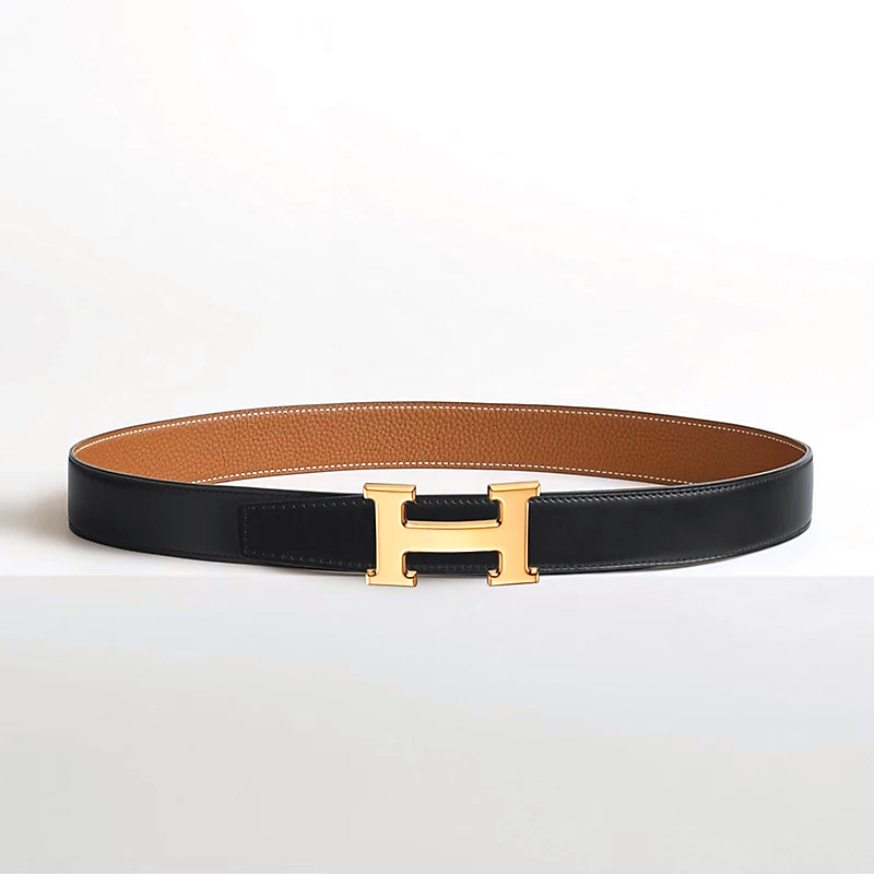 Hermes H belt buckle & Reversible leather strap H064544C