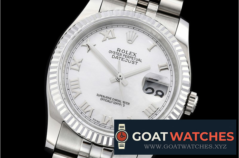 Rolex - DJ 36mm Jub Flt SS/SS White MOP Roman BP A3135 Mod