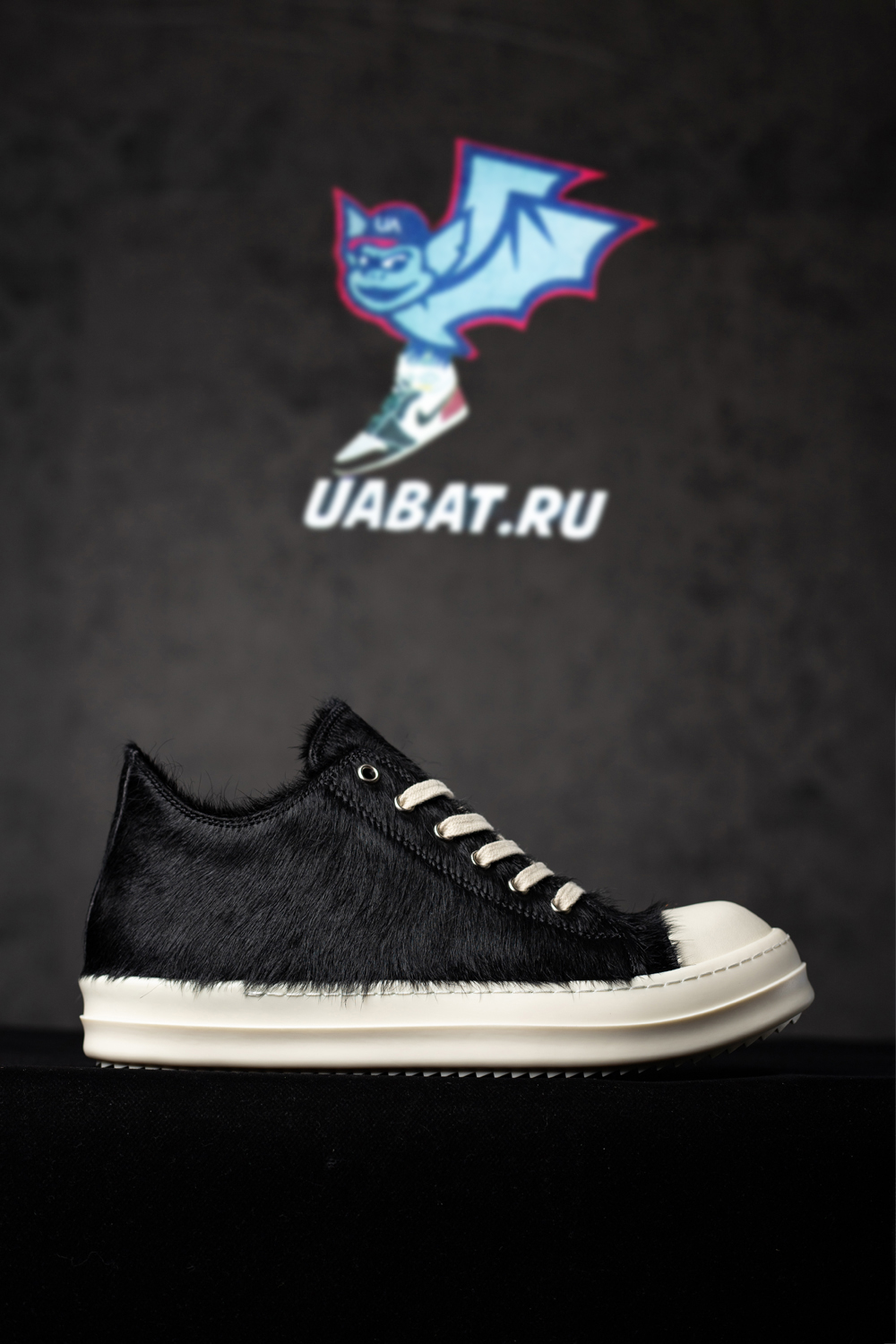 Rick Owens Strobe Low 'Black Cow Fur'