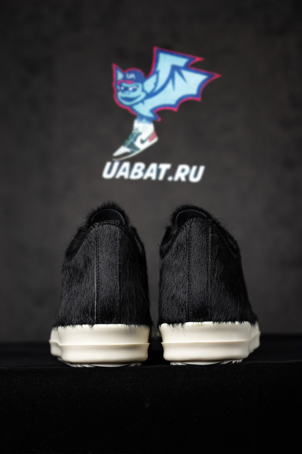 Rick Owens Strobe Low 'Black Cow Fur'