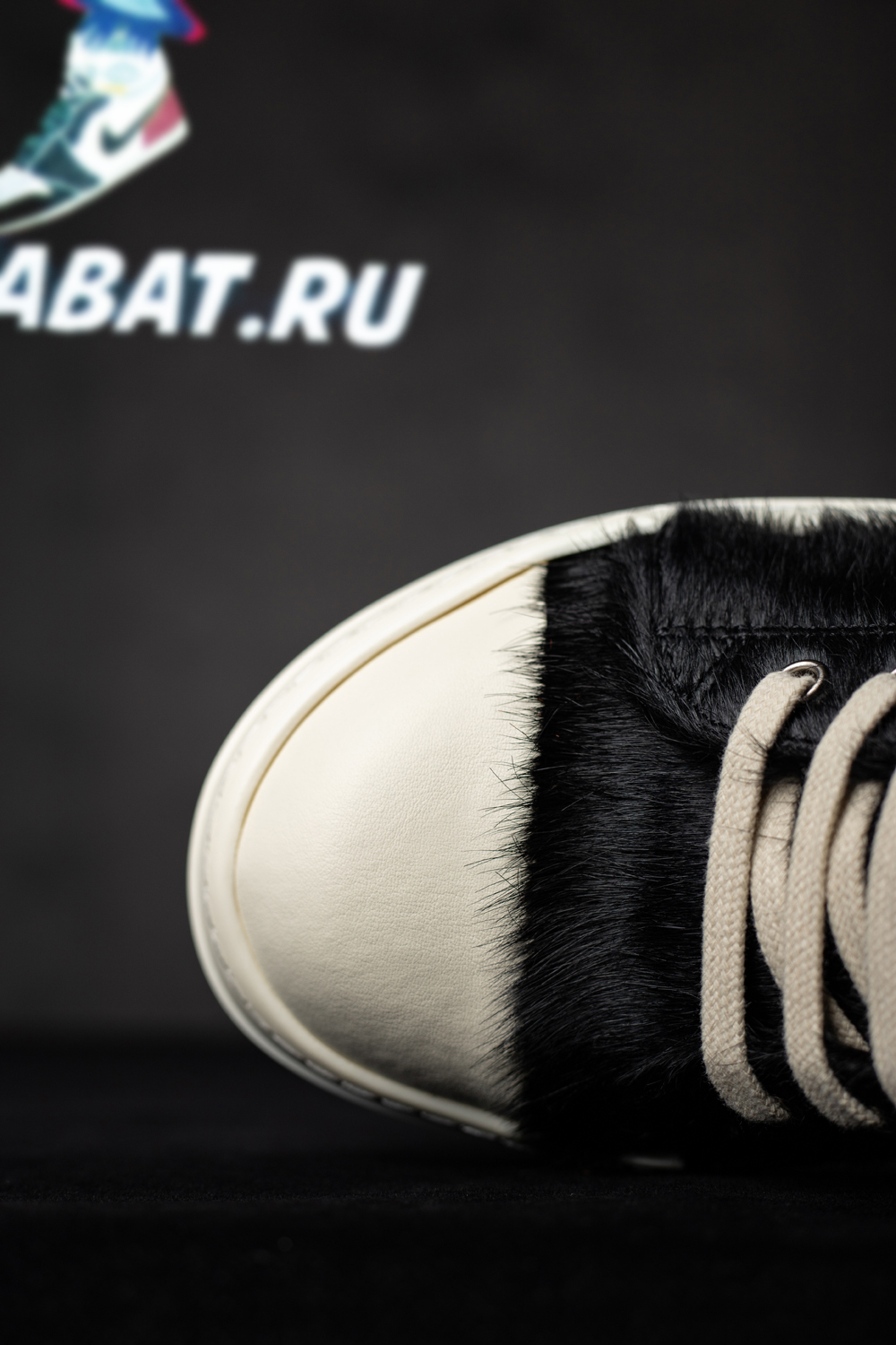 Rick Owens Strobe Low 'Black Cow Fur'