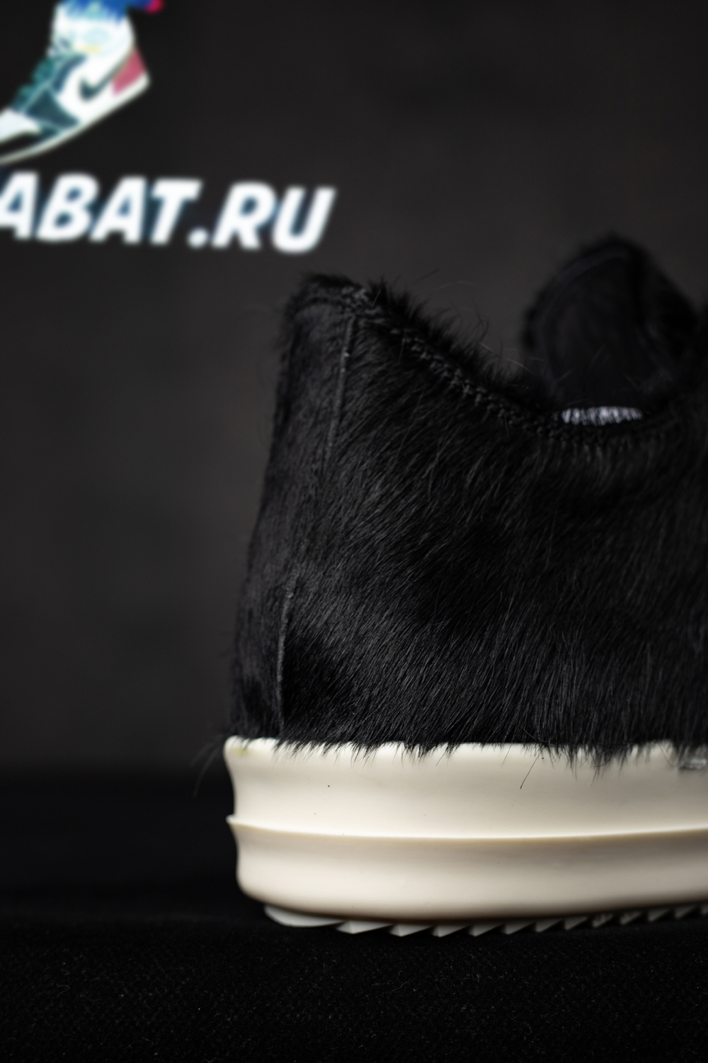 Rick Owens Strobe Low 'Black Cow Fur'